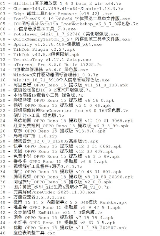破解软件更新20251206期