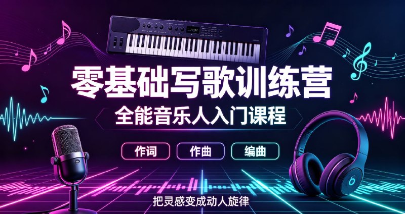零基础写歌全能音乐人训练营