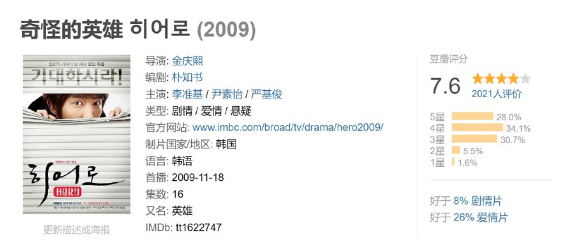 奇怪的英雄 히어로 (2009)