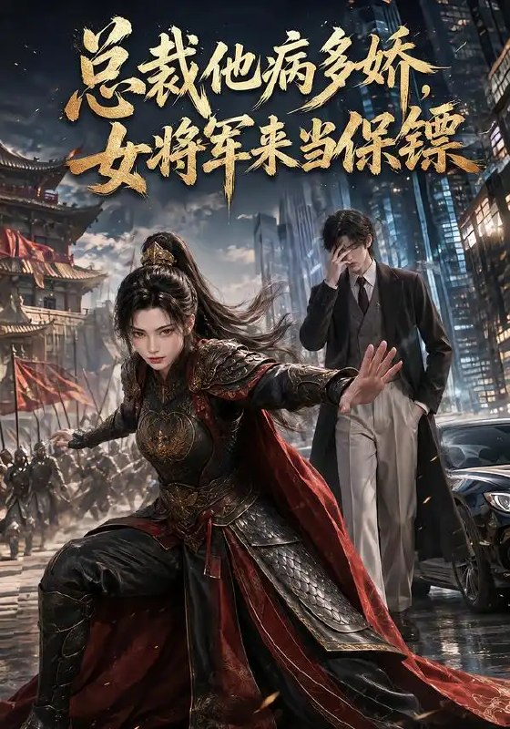总裁他病多娇，女将军来当保镖&总裁他病多娇女将军来当保镖（90集）AI短剧