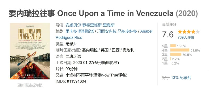 委内瑞拉往事 Once Upon a Time in Venezuela (2020)