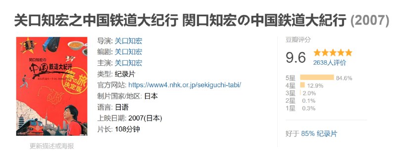 关口知宏之中国铁道大纪行 関口知宏の中国鉄道大紀行 (2007)