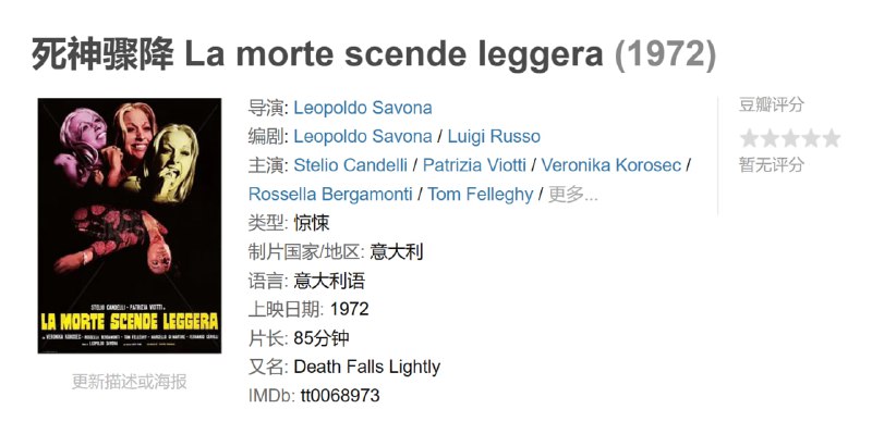 死神骤降 La morte scende leggera (1972)