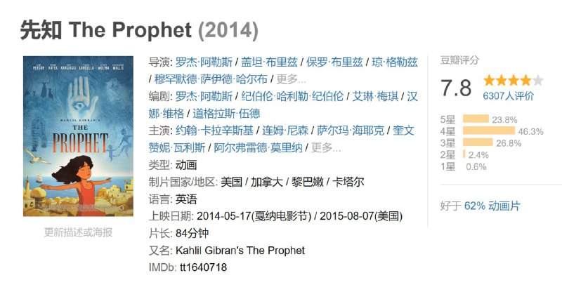 先知 The Prophet (2014)-淘客掘金网