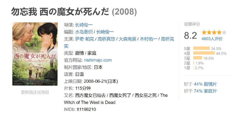勿忘我 西の魔女が死んだ (2008)