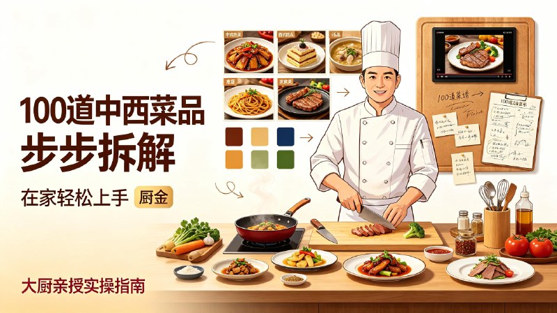 国宝级大厨隋卞亲授 100道中西菜品步步拆解 在家就能轻松上手的实操指南