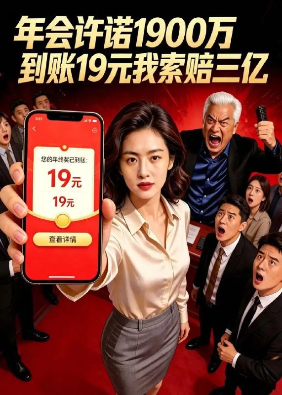年会许诺1900万,到账19元我索赔三亿(75 集)Ai短剧