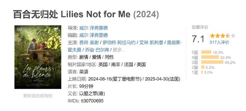 百合无归处 Lilies Not for Me (2024)
