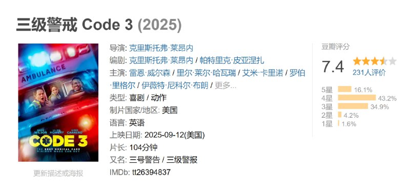三级警戒 Code 3 (2025)