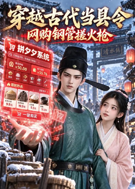 穿越古代当县令，网购钢管搓火枪&穿越古代当县令网购钢管搓火枪（154集） AI短剧