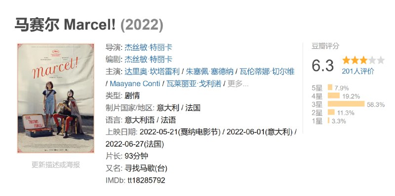马赛尔 Marcel! (2022)