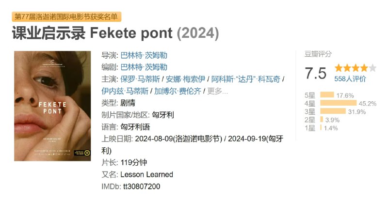 课业启示录 Fekete pont (2024)