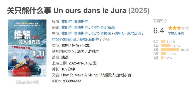 关只熊什么事 Un ours dans le Jura (2025)