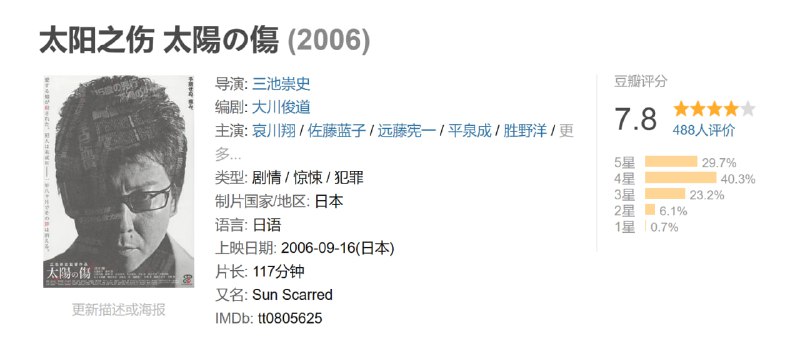 太阳之伤 太陽の傷 (2006)