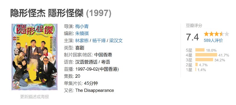 隐形怪杰 隱形怪傑 (1997)