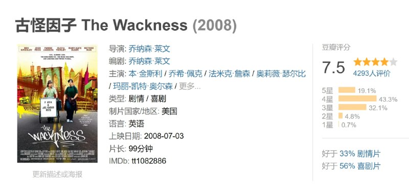 古怪因子 The Wackness (2008)