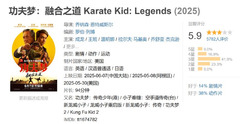 功夫梦:融合之道 Karate Kid: Legends (2025)