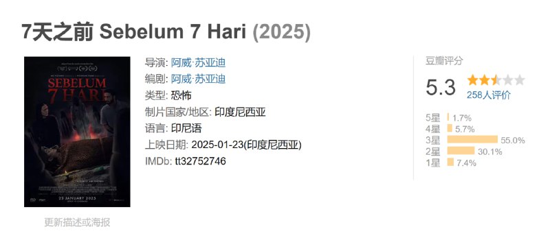 7天之前 Sebelum 7 Hari (2025)