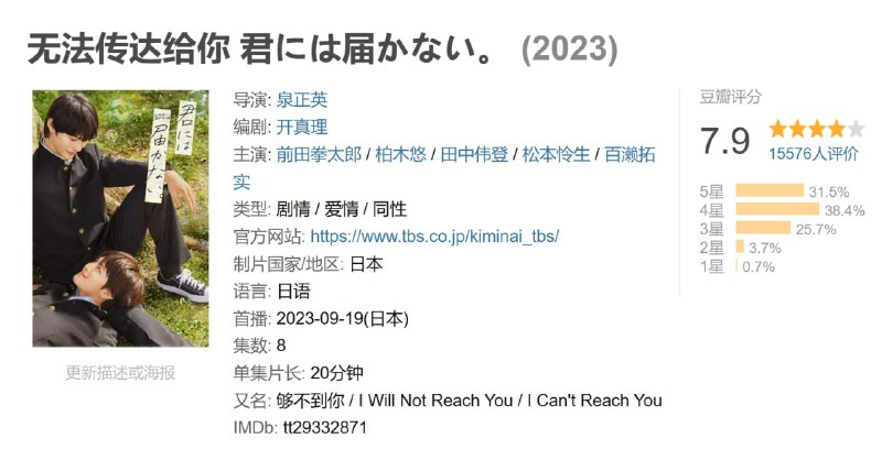 无法传达给你 君には届かない。 (2023)