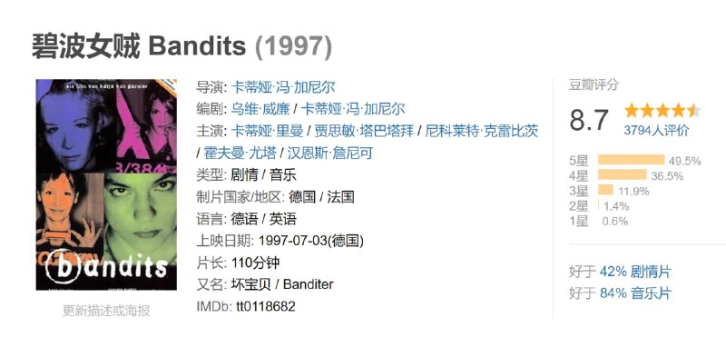 碧波女贼 Bandits (1997)