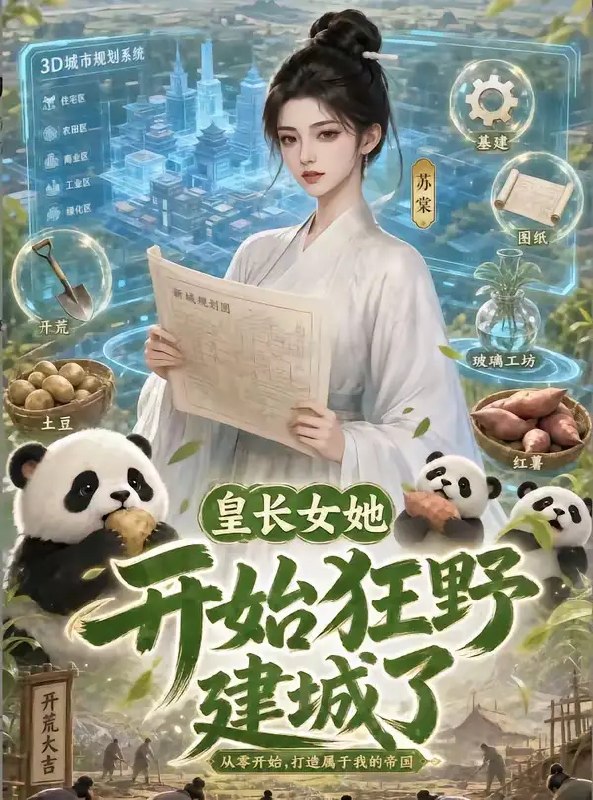 皇长女她开始狂野建城了（50集）AI短剧