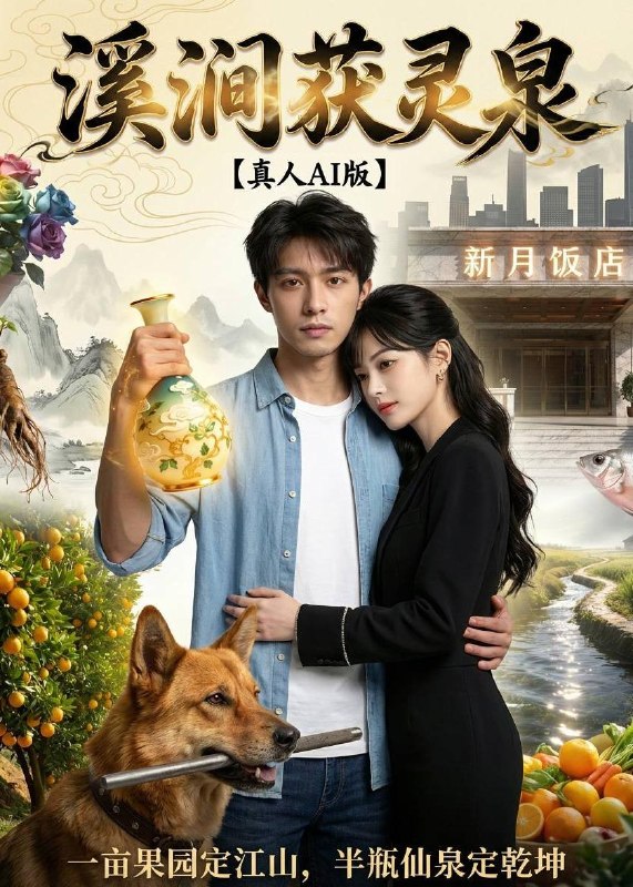 溪涧获灵泉真人AI版 (121集) Ai短剧 | 短剧