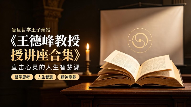 《王德峰教授讲座合集》|复旦哲学王子亲授|直击心灵的人生智慧课