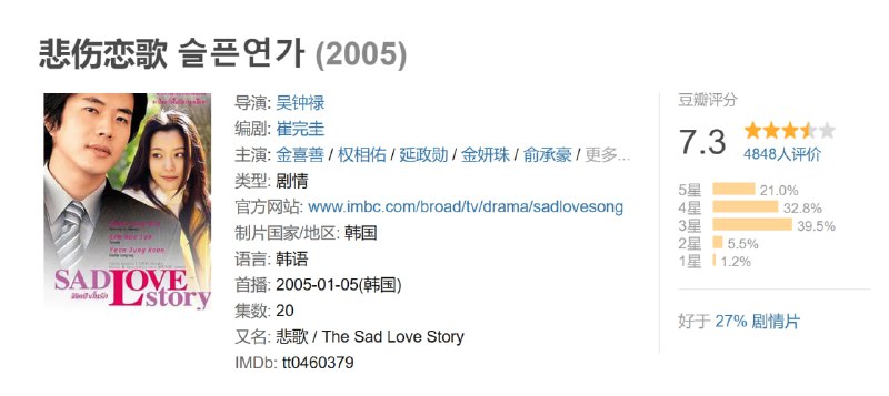 悲伤恋歌 슬픈연가 (2005)