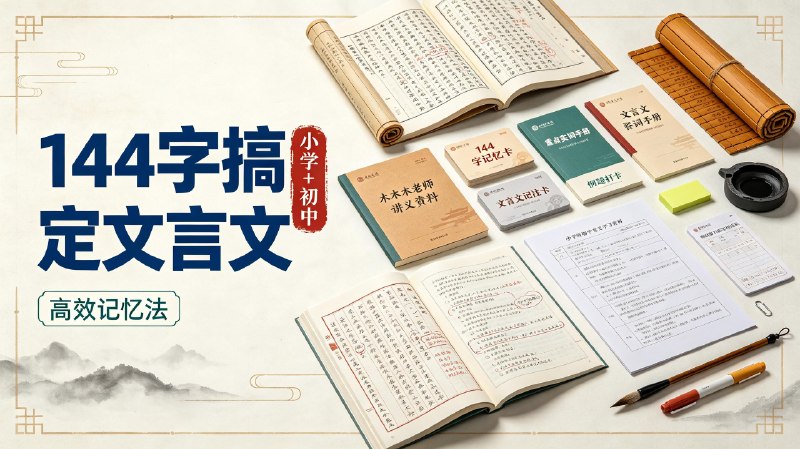 木木老师《144字搞定文言文 (小学+初中) 》