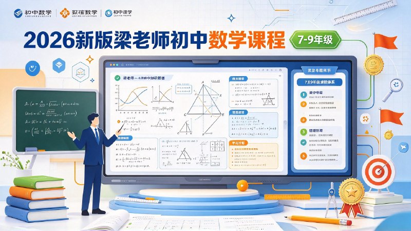 2026年新版梁老师初中数学课程(7-9年级)