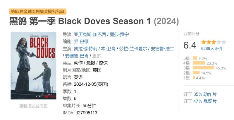 黑鸽 第一季 Black Doves Season 1 (2024)