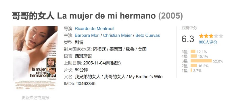 哥哥的女人 La mujer de mi hermano (2005)