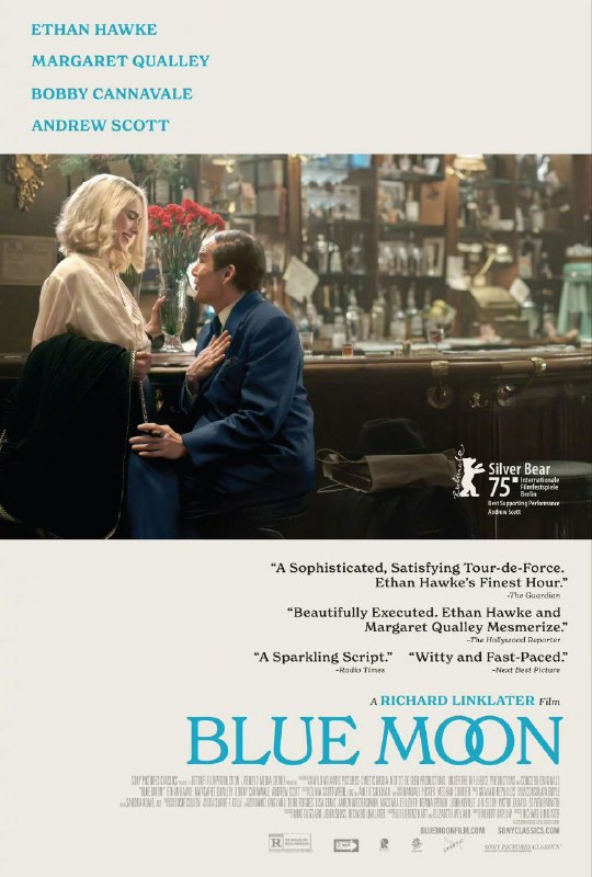 蓝月亮 Blue Moon (2025) 伊桑·霍克/玛格丽特·库里/鲍比·坎纳瓦尔/安德鲁·斯科特 1080p内嵌中英字幕  【电影】