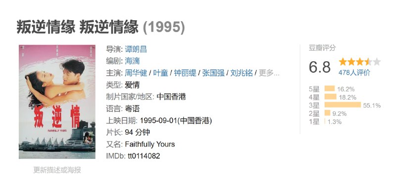 叛逆情缘 叛逆情緣 (1995)