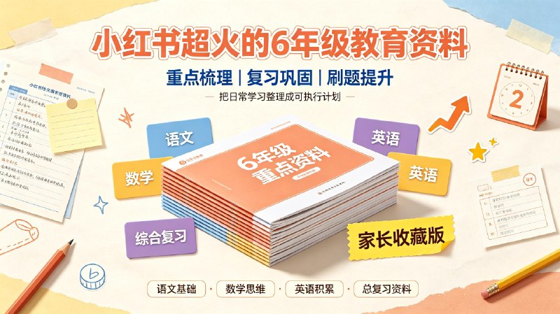 《小红书超火6年级教育资料》｜小升初必备知识点｜电子版可打印