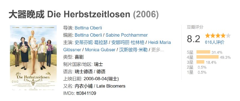 大器晚成 Die Herbstzeitlosen (2006)