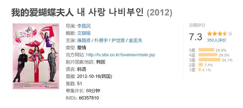 我的爱蝴蝶夫人 내 사랑 나비부인 (2012)