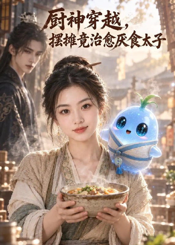厨神穿越，摆摊竟治愈厌食太子&厨神穿越摆摊竟治愈厌食太子（90集） AI短剧