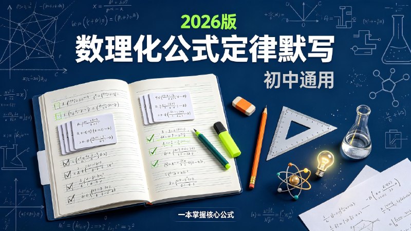 2026版《一本初中数理化公式定律默写》
