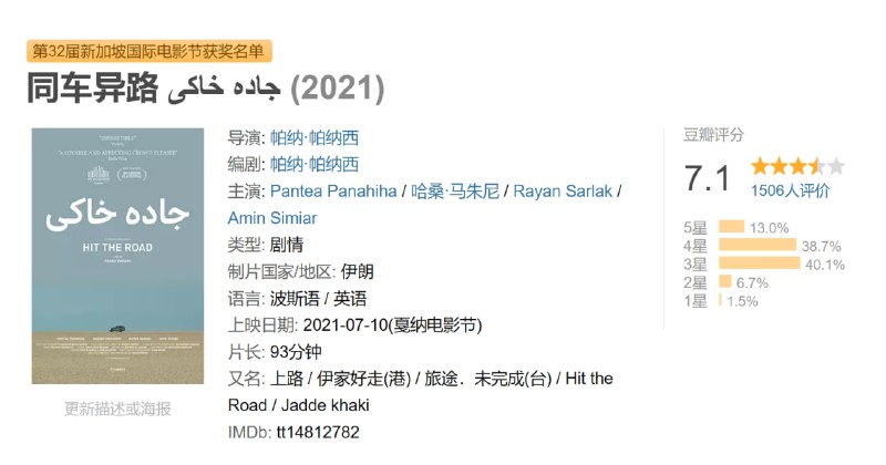 同车异路 جاده خاکی (2021)