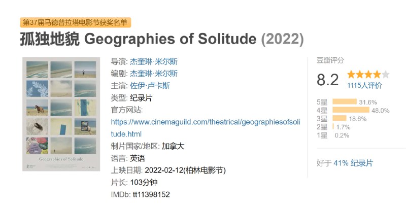 孤独地貌 Geographies of Solitude (2022)