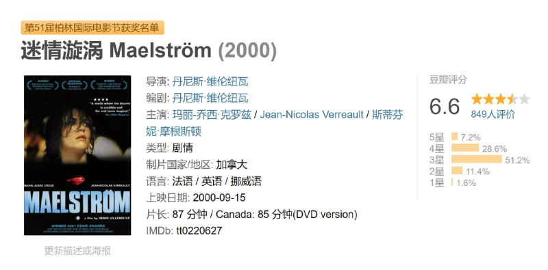 迷情漩涡 Maelström (2000)