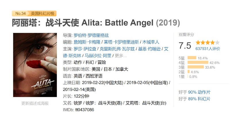 阿丽塔战斗天使 Alita: Battle Angel (2019)