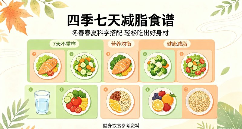 四季七天减脂健身食谱合集