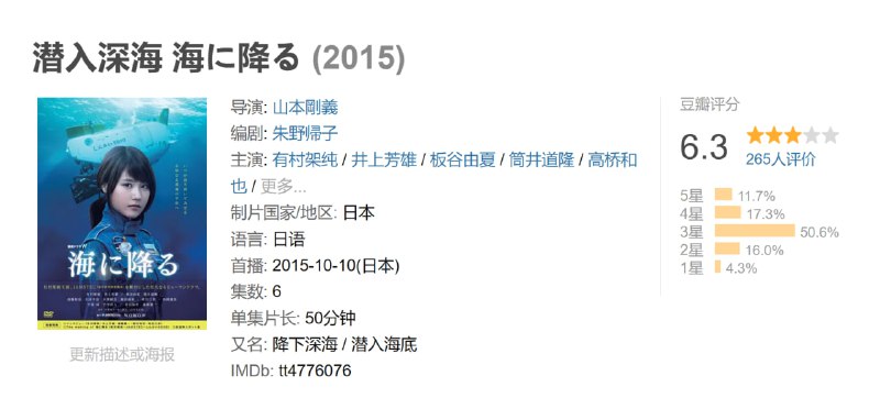 潜入深海 海に降る (2015)